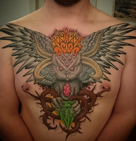 tattoos/ - Owl Chest Piece - 99397